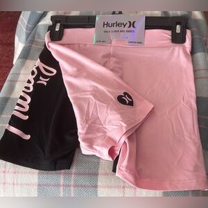 Hurley Girl’s 2 Pr Bike Shorts Size Medium NEW